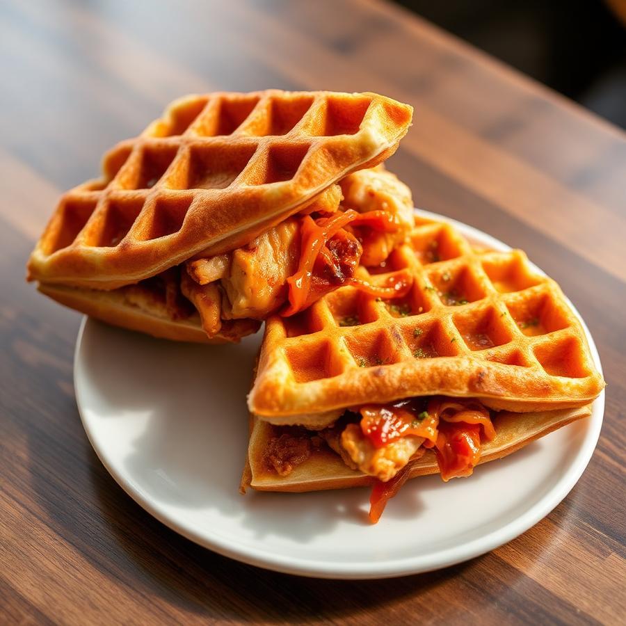 Kimchi Chicken Chaffle