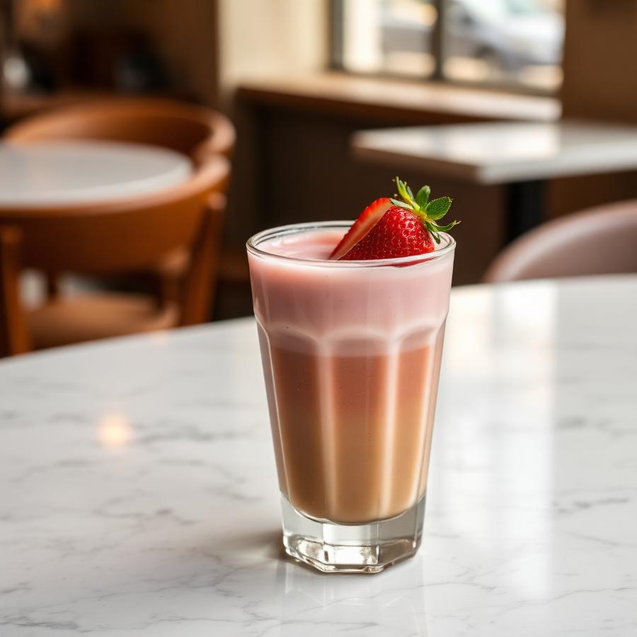 Strawberry Hojicha Latte